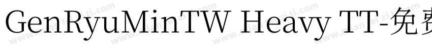 GenRyuMinTW Heavy TT字体转换